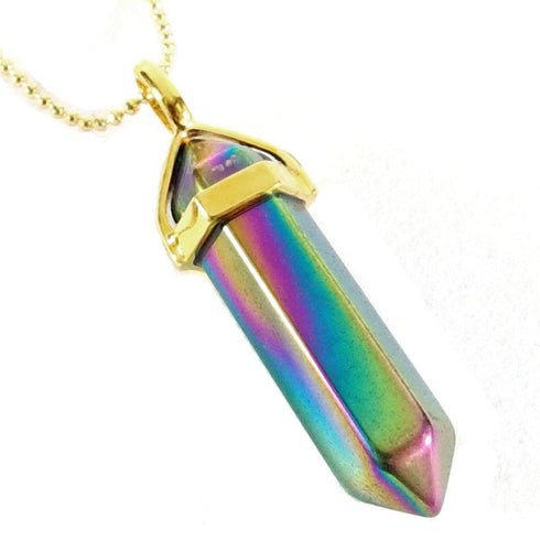 Rainbow Hematite Gemstone Pendant Necklace